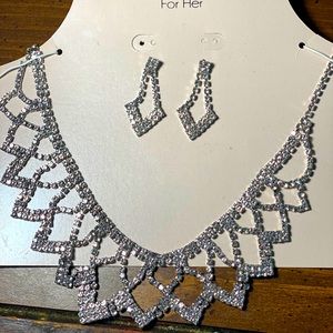 A fancy Diamond necklace and earrings 🤩🔥